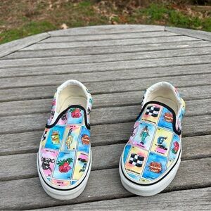 Los Vans Loteria Multi-Color Classic Sneakers Shoes Sz Women's 5 or Men's 3.5‎